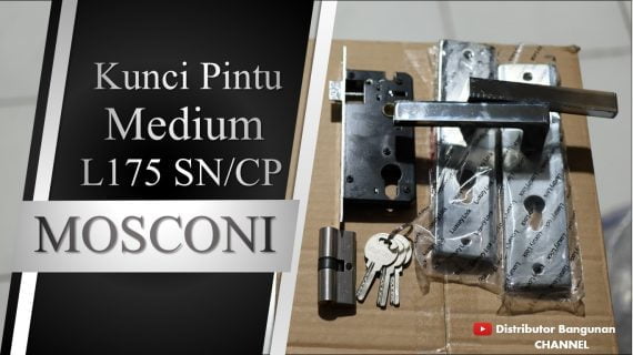 Kunci Pintu Medium L175 SN/CP MOSCONI