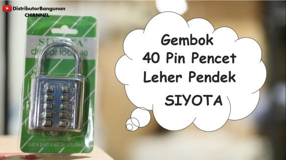 Gembok 40 Pin Pencet Leher Pendek