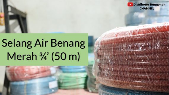 Selang Air Benang Warna Merah Uk. 3/4′ (50 m)
