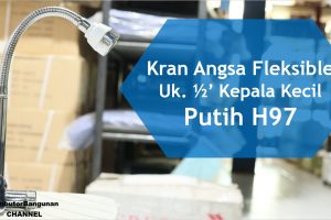 Kran Angsa Fleksible Uk. 1/2′ Kepala Kecil Putih H97