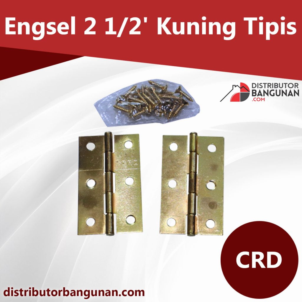 Engsel 2 1per2 Kuning Tipis CRD