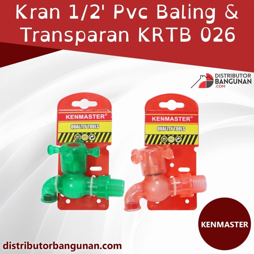 Kran ½’ Pvc Baling & Transparan KRTB 026 KENMASTER (49) 1 Kran 1per2 Pvc Baling Transparan KRTB 026