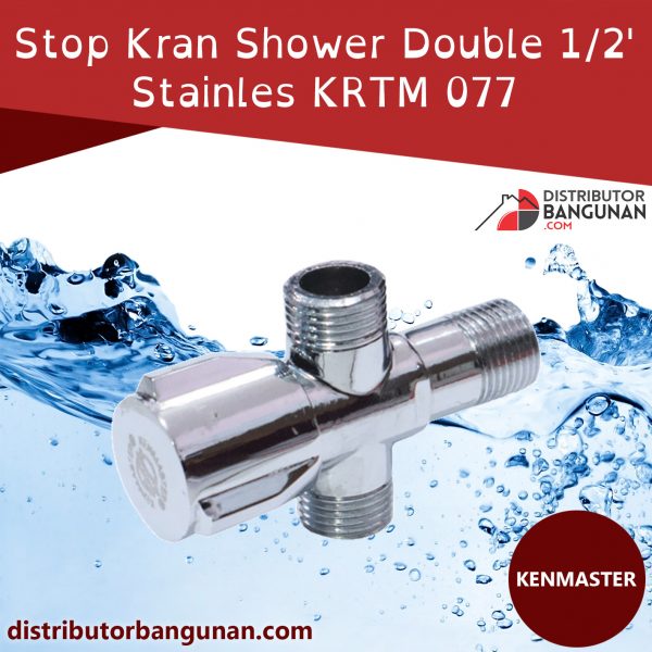 Stop Kran Shower Double ½’ Stainles KRTM 077 KENMASTER (49)