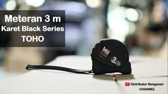 Meteran 3 M Karet Black Series TOHO