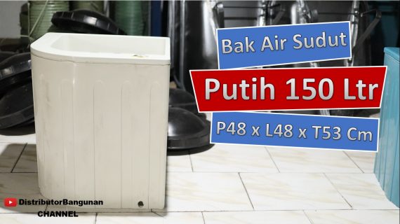 Bak Air Sudut Putih 150 Ltr P48xL48xT53