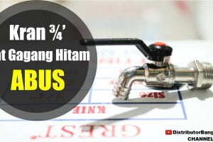 Kran 3/4′ Plat Gagang Hitam ABUS