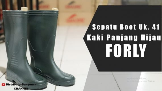 Sepatu Boot Uk.41 Kaki Pjg Hijau FORLY
