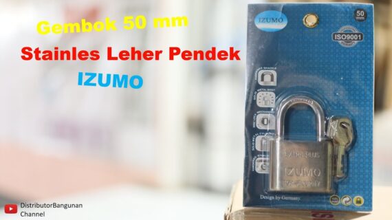 Toko Bangunan Jual Bahan Bangunan, Jual Gembok Di Bandung, Gembok 50 mm Stainles Leher Pendek IZUMO