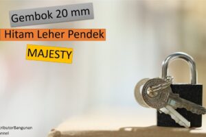 Toko Bangunan Jual Bahan Bangunan, Jual Gembok Di Bandung, Gembok 20 mm Hitam Leher Pendek MAJESTY