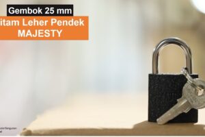 Toko Bangunan Jual Bahan Bangunan, Jual Gembok Di Bandung, Gembok 25 mm Hitam Leher Pendek MAJESTY