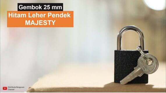 Toko Bangunan Jual Bahan Bangunan, Jual Gembok Di Bandung, Gembok 25 mm Hitam Leher Pendek MAJESTY