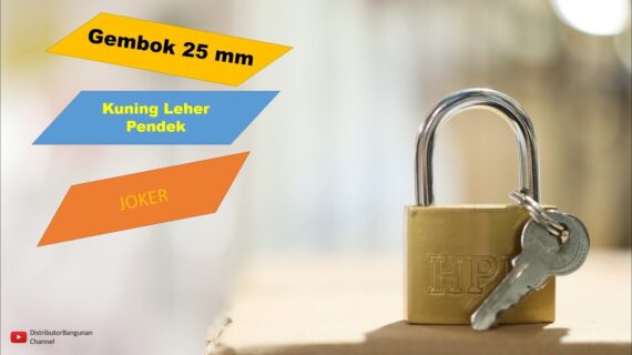 Toko Bangunan Jual Bahan Bangunan, Jual Gembok Di Bandung, Gembok 25 mm Kuning Leher Pendek JOKER