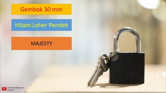 Toko Bangunan Jual Bahan Bangunan, Jual Gembok Di Bandung, Gembok 30 mm Hitam Leher Pendek MAJESTY