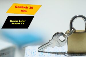 Toko Bangunan Jual Bahan Bangunan, Jual Gembok Di Bandung, Gembok 30 mm Kuning Leher Pendek YY