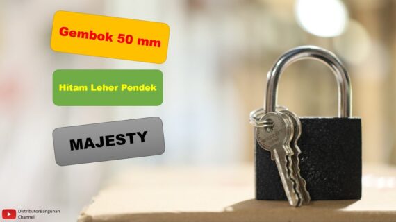 Toko Bangunan Jual Bahan Bangunan, Jual Gembok Di Bandung, Gembok 50 mm Hitam Leher Pendek MAJESTY