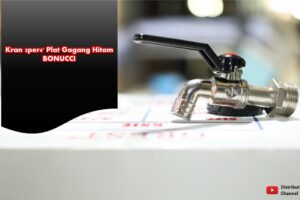 Toko Bangunan Jual Bahan Bangunan, Jual Kran Air Di Bandung, Kran 3per4′ Plat Gagang Hitam BONUCCI