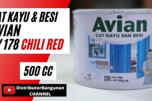 Distributor Cat Avian, Jual Cat Avian Di Bandung, Cat Kayu & Besi Avian SY178 Chilli Red 500cc