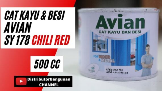 Distributor Cat Avian, Jual Cat Avian Di Bandung, Cat Kayu & Besi Avian SY178 Chilli Red 500cc