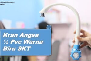 Toko Bangunan Jual Bahan Bangunan, Jual Kran Di Bandung, Kran Angsa 1per2′ Pvc Warna Biru SKT