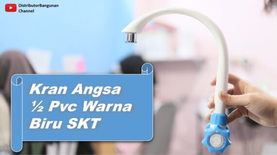 Toko Bangunan Jual Bahan Bangunan, Jual Kran Di Bandung, Kran Angsa 1per2′ Pvc Warna Biru SKT