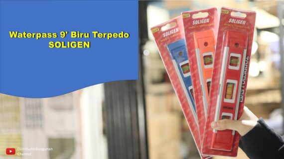 Toko Bangunan Jual Bahan Bangunan, Jual Waterpass Di Bandung, Waterpass 9′ Biru Terpedo SOLIGEN