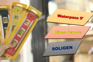 Toko Bangunan Jual Bahan Bangunan, Jual Waterpass Di Bandung, Waterpass 9′ Hitam Terpedo SOLIGEN