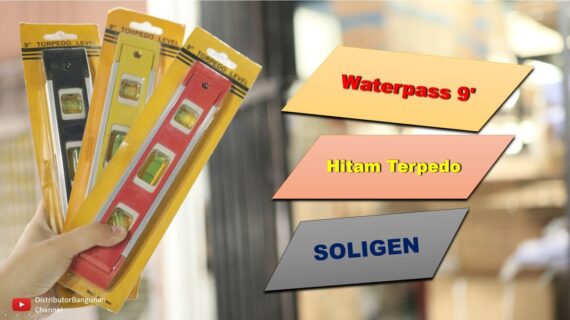 Toko Bangunan Jual Bahan Bangunan, Jual Waterpass Di Bandung, Waterpass 9′ Hitam Terpedo SOLIGEN