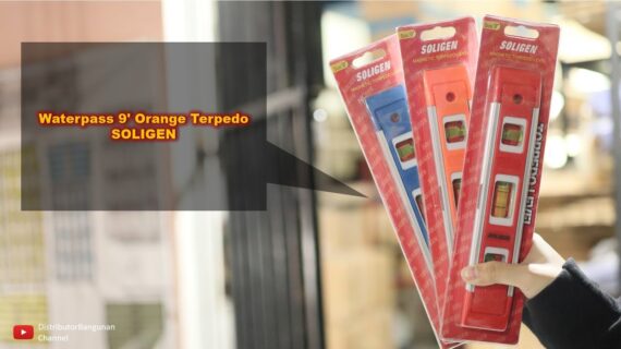 Toko Bangunan Jual Bahan Bangunan, Jual Waterpass Di Bandung, Waterpass 9′ Orange Terpedo SOLIGEN