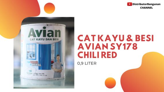 Distributor Cat Avian, Jual Cat Avian Di Bandung, Cat Kayu & Besi Avian SY178 Chili Red 0,9 Liter