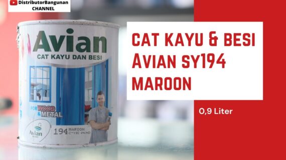Distributor Cat Avian, Jual Cat Avian Di Bandung, Cat Kayu & Besi Avian SY194 Maroon 0,9 Liter