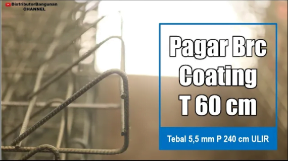 Distributor Pagar BRC, Jual Pagar BRC di Bandung, Pagar Brc Coating T 60cm Tebal 5,5 mm P 240cm ULIR