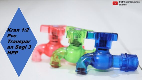 Toko Bangunan Jual Bahan Bangunan, Jual Kran di Bandung, Kran 1per2′ Pvc Transparan Segi 3 HPP