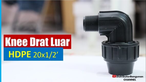 Toko Bangunan Jual Bahan Bangunan, Jual Fitting HDPE di Bandung, Knee Drat Luar HDPE 20×1/2′