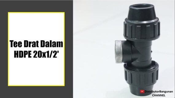 Toko Bangunan Jual Bahan Bangunan, Jual Fitting HDPE di Bandung, Tee Drat Dalam HDPE 20×1/2′