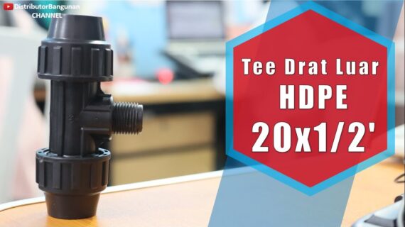 Toko Bangunan Jual Bahan Bangunan, Jual Fitting HDPE di Bandung, Tee Drat Luar HDPE 20×1/2′