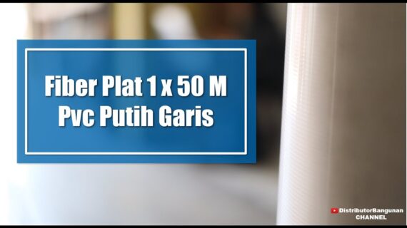 Toko Bangunan Jual Bahan Bangunan, Jual Fiber Plat Di Bandung, Fiber Plat 1 x 50 M Pvc Putih Garis