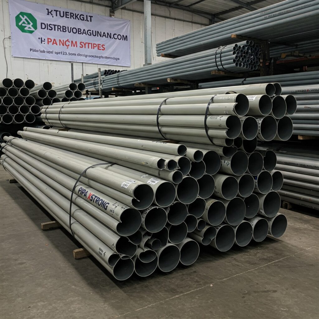 Pipa PVC 1 inch untuk proyek manufaktur Bandung - instalasi di area pabrik