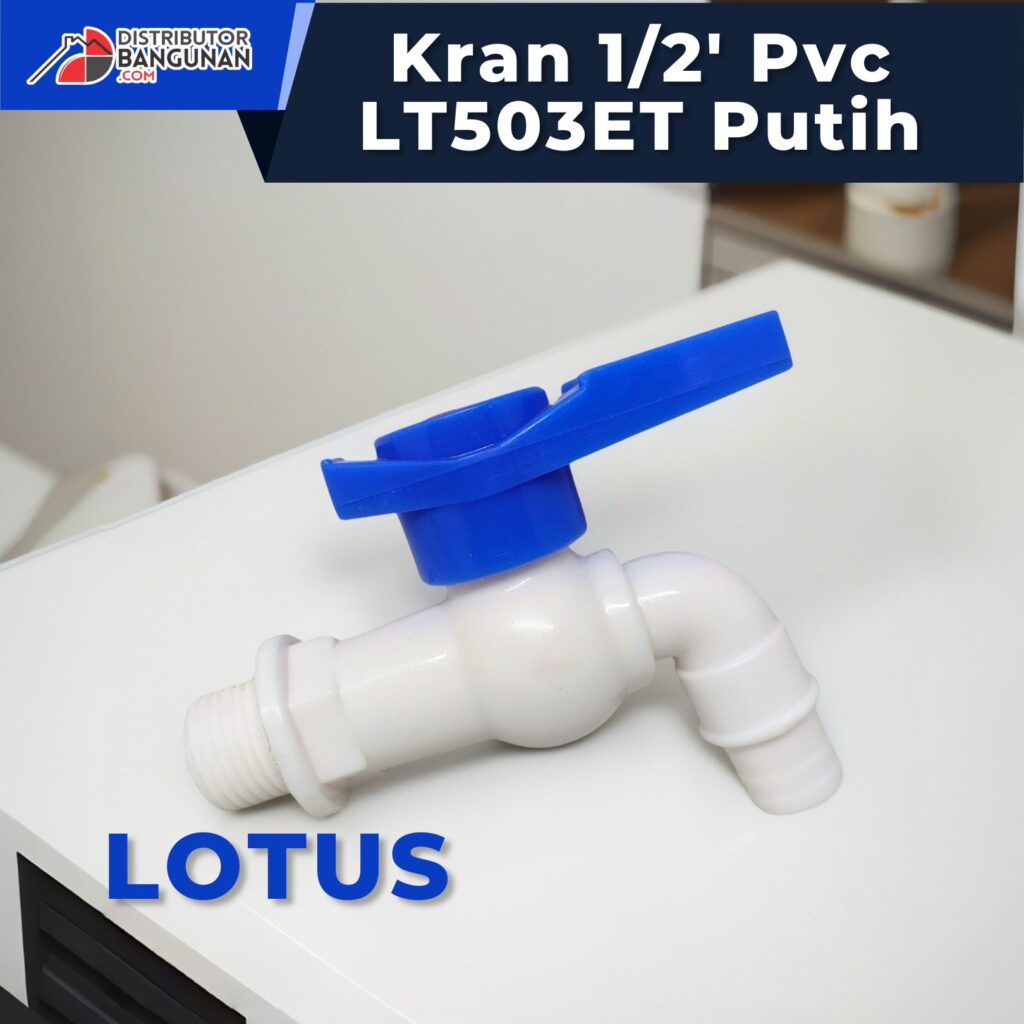 Kran 1per2 Pvc LT503ET Putih LOTUS 1
