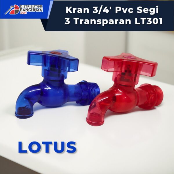 Kran Air 3/4 Pvc Segi 3 Transparan LT301 LOTUS