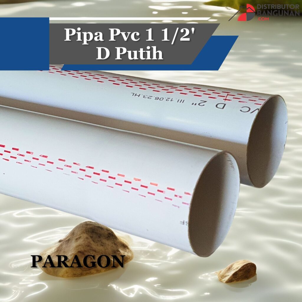 Pipa PVC Putih Tipe D - Ukuran 1 1/2', 2', 2 1/2', 3' - Tahan Lama & Anti Bocor