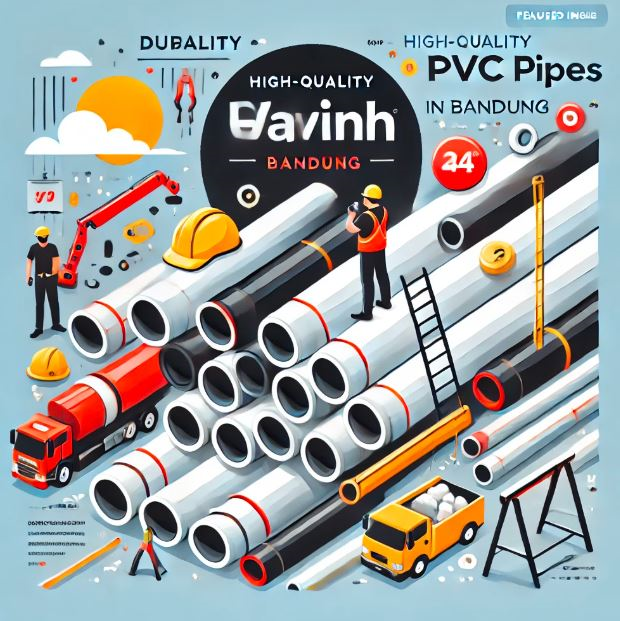Gambar ilustrasi Pipa PVC 3/4 inch Wavin berkualitas untuk saluran air dan listrik di Bandung.