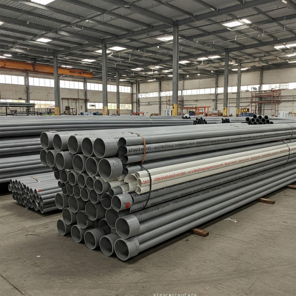 Instalasi Pipa PVC tebal untuk proyek booster line