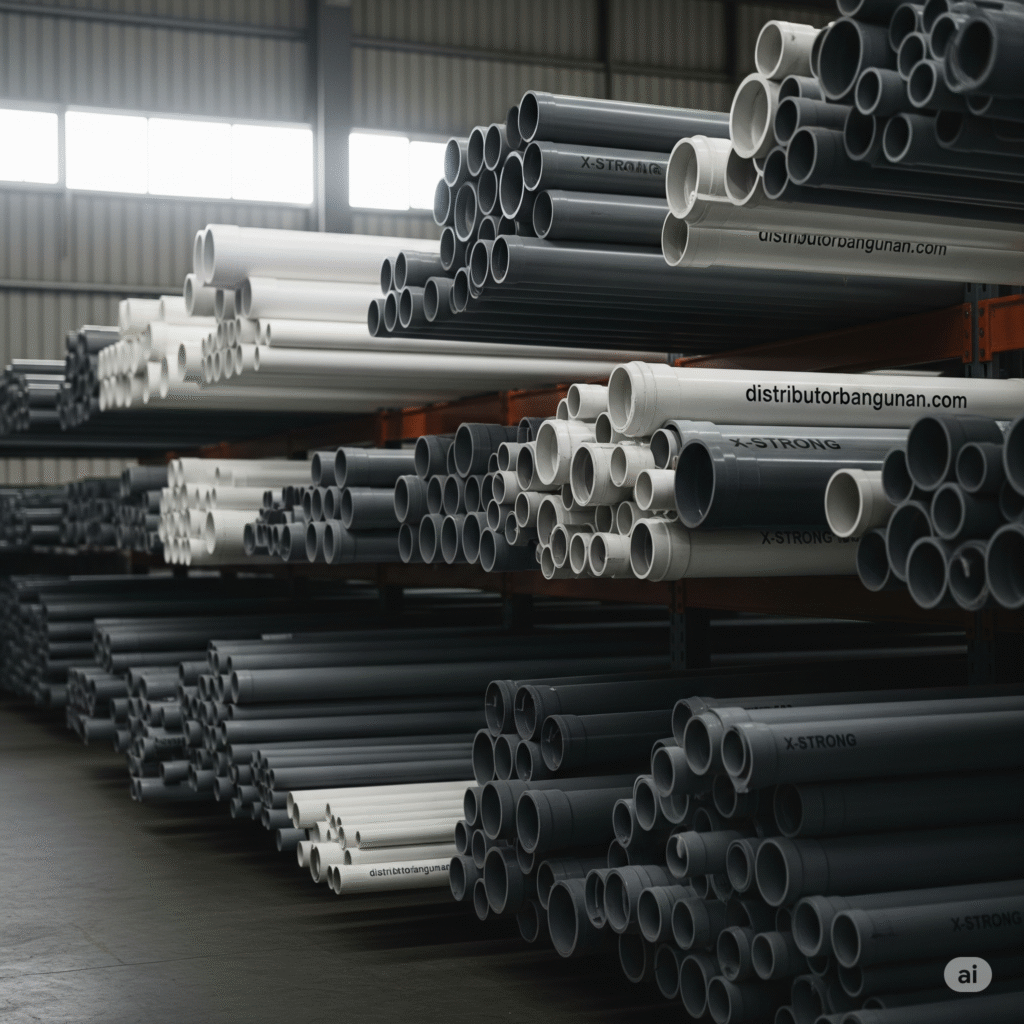 Stok Pipa PVC rekomendasi Bandung di gudang DistributorBangunan.com