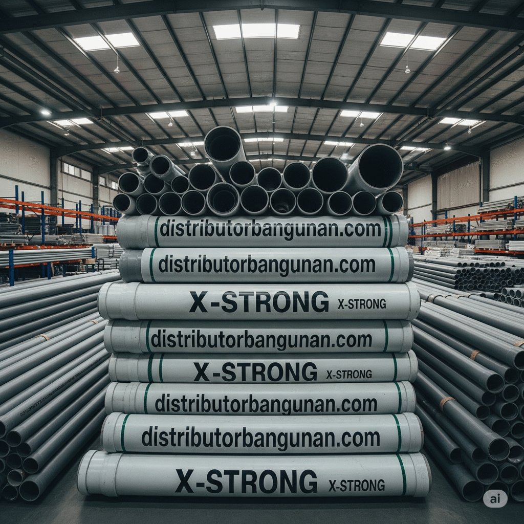 Gambar Pipa PVC standar industri Bandung di pabrik