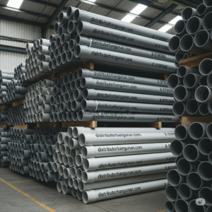 Pipa PVC 1 1/4 inch tanpa socket terpasang rapi di Bandung